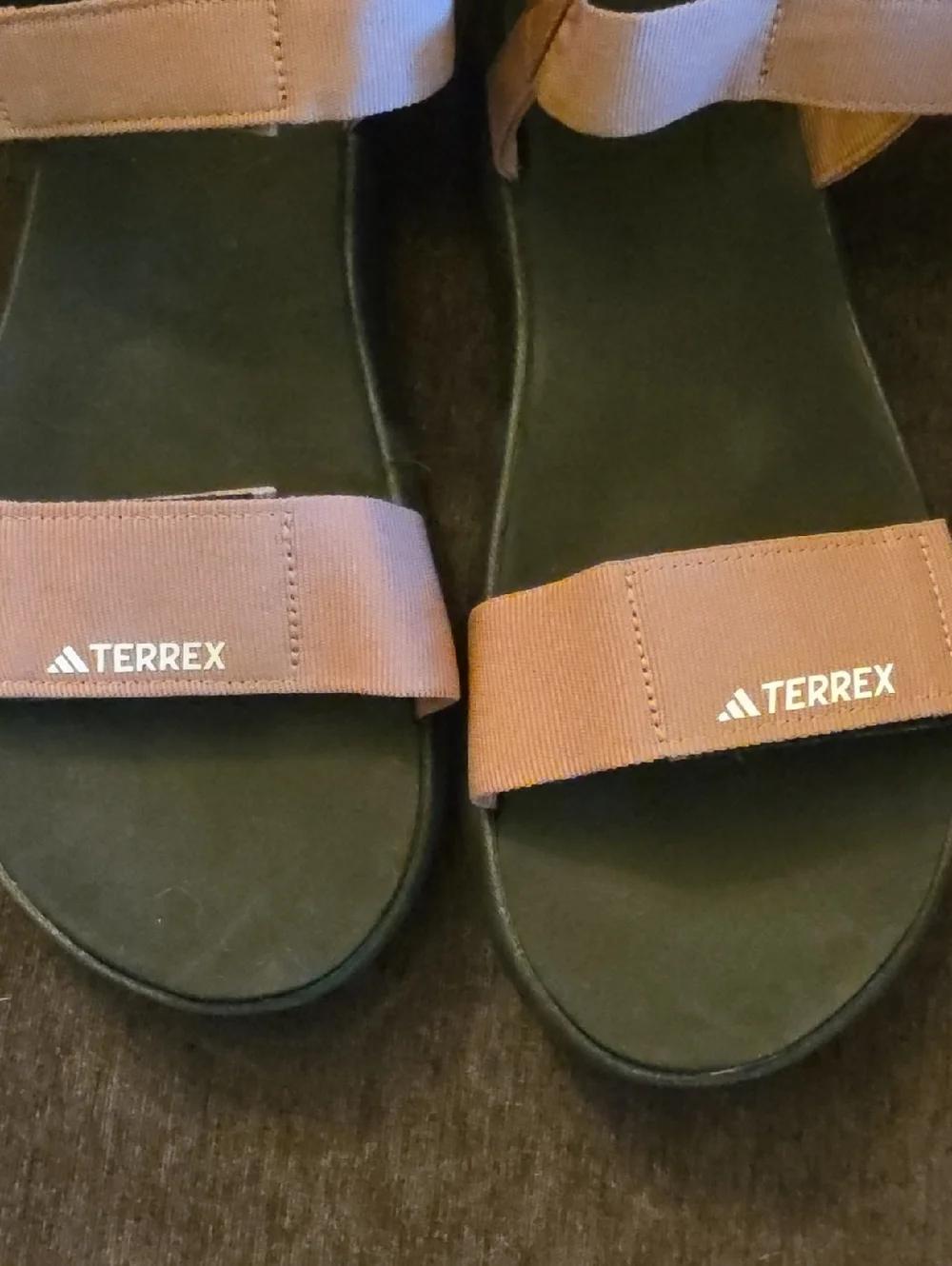 Adidas Terrex brown/mauve and black outdoor strap sandals